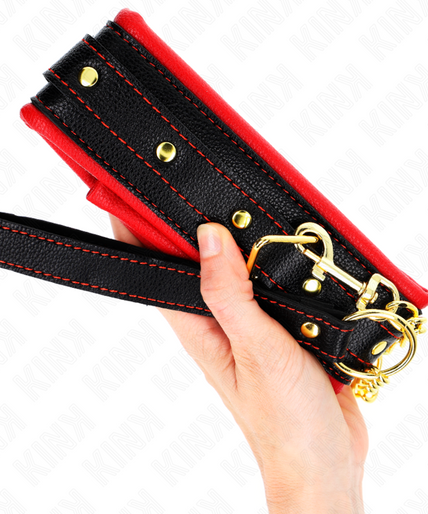 KINK - NECKLACE WITH SPONGE IMITATION LEATHER STRAP MODEL 2 ADJUSTABLE 37-54 CM X 3 CM