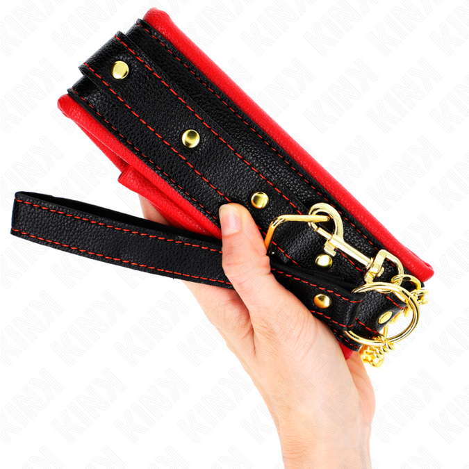 Kink – Necklace With Sponge Imitation Leather Strap Model 2 Adjustable 37 – 54 Cm X 3 Cm