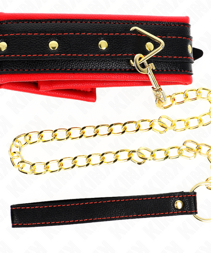 KINK - NECKLACE WITH SPONGE IMITATION LEATHER STRAP MODEL 2 ADJUSTABLE 37-54 CM X 3 CM