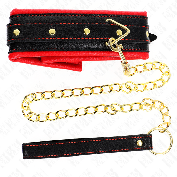 Kink – Necklace With Sponge Imitation Leather Strap Model 2 Adjustable 37 – 54 Cm X 3 Cm