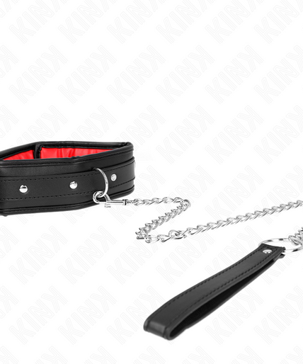KINK - NECKLACE WITH SPONGE IMITATION LEATHER STRAP MODEL 3 ADJUSTABLE 37-54 CM X 3 CM