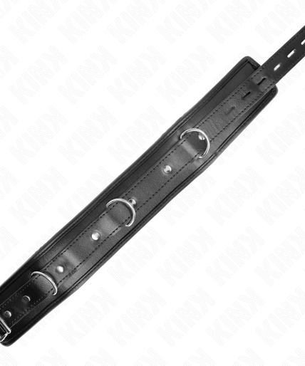 KINK - NECKLACE WITH SPONGE IMITATION LEATHER STRAP MODEL 3 ADJUSTABLE 37-54 CM X 3 CM