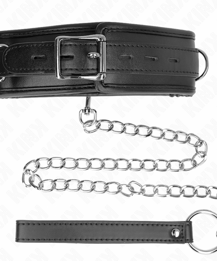 KINK - NECKLACE WITH SPONGE IMITATION LEATHER STRAP MODEL 3 ADJUSTABLE 37-54 CM X 3 CM