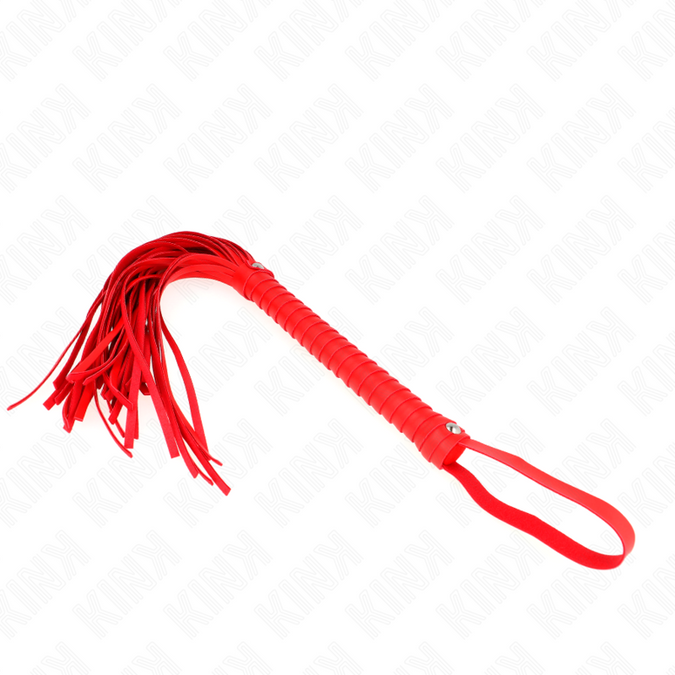 Kink – Zweep met rood gestructureerd handvat 48,5 cm