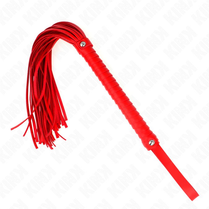 Kink – Zweep met rood gestructureerd handvat 48,5 cm