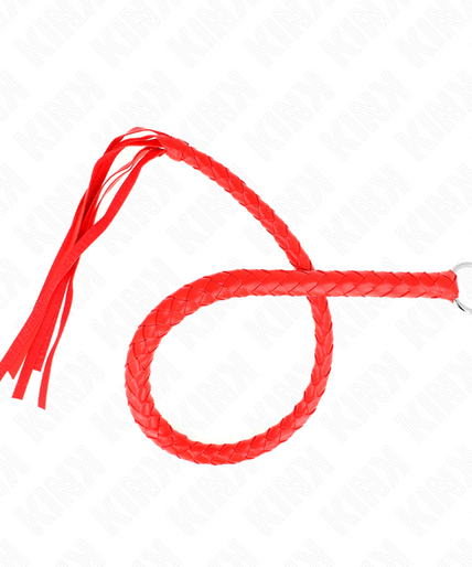 KINK - SNAKE WHIP WITH RED HAND RING 65 CM