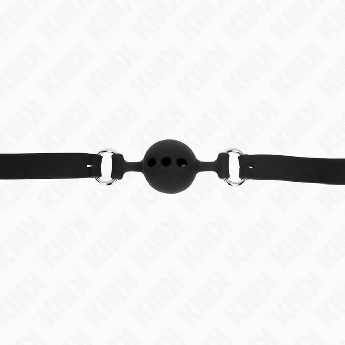 Kink – Full Silicone Gag 55 X 2 Cm With 4 Cm Ball Size S Black Adjustable 35 – 51 Cm