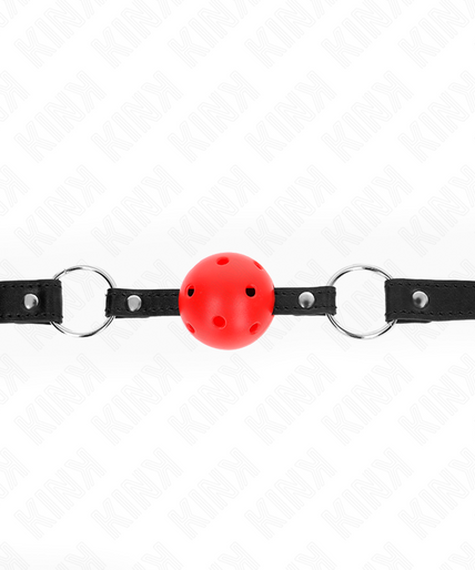 Kink – Holle harde rode bal 4,5 cm mondknevel model 1 63,5 x 2 cm