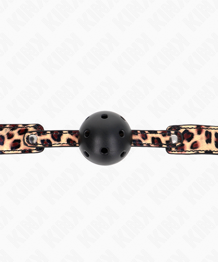 KINK - LEOPARD BREATHABLE BALL 4.5 CM GAG 65 x 2.5 CM