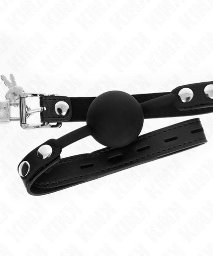 KINK - MODEL 1 SILICONE BALL 4 CM GAG WITH LOCK 60 x 2 CM