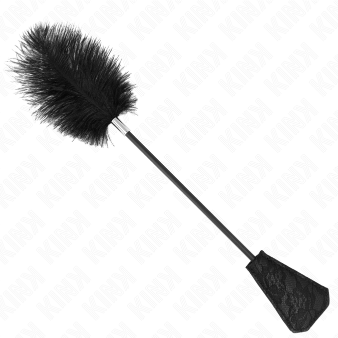Pleasurements – Kink – Straußenfeder-Kitzler mit Spitzen-Paddel 56 cm