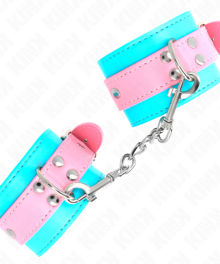 KINK - CUTE WRIST RESTRAINTS BLUE / PINK ADJUSTABLE 16-28 CM X 5 CM