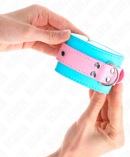 KINK - CUTE WRIST RESTRAINTS BLUE / PINK ADJUSTABLE 16-28 CM X 5 CM