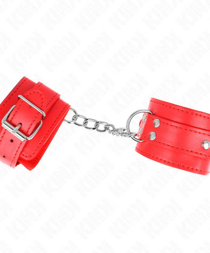 KINK - 3 D-RING WRIST RESTRAINTS ADJUSTABLE RED 17.5-25 CM X 6 CM