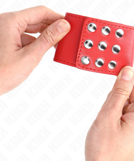 KINK - WRIST RESTRAINTS WITH SNAP FASTEN RED ADJUSTABLE 19-24 CM X 5.5 CM