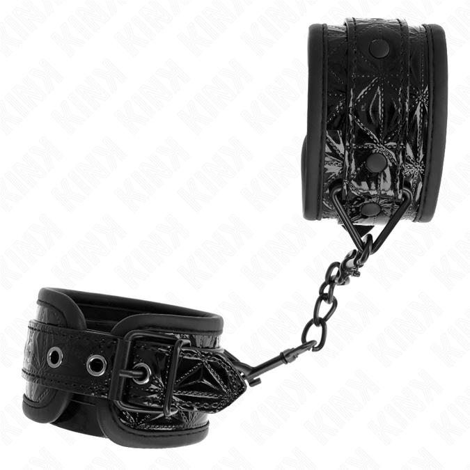 Kink – Diamond Pattern Wrist Restraints Black Adjustable 17 – 26 Cm X 5.5 Cm