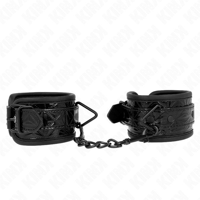 Kink – Diamond Pattern Wrist Restraints Black Adjustable 17 – 26 Cm X 5.5 Cm