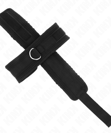 KINK - CROSS CUFFS BLACK 34 X 5.5 CM