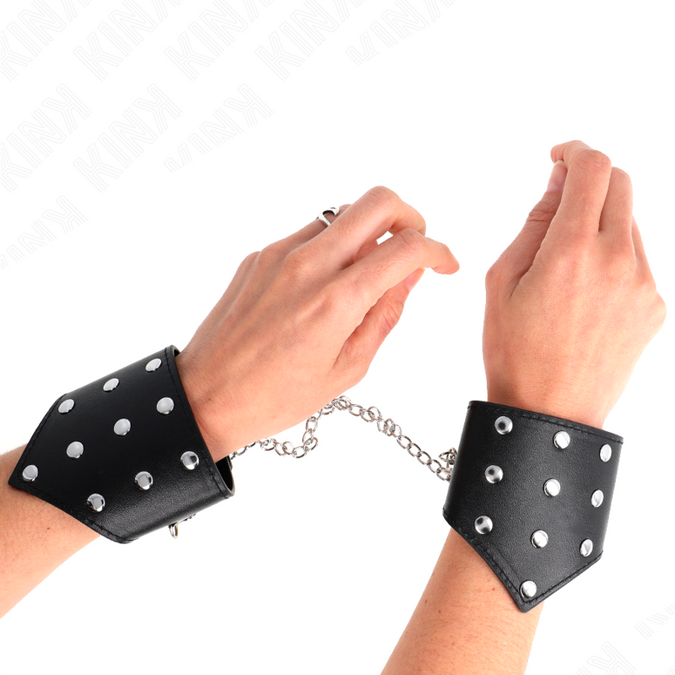 Kink – Zwarte Point Style polsbanden met ketting, verstelbaar 17 – 23 cm x 8,5 cm