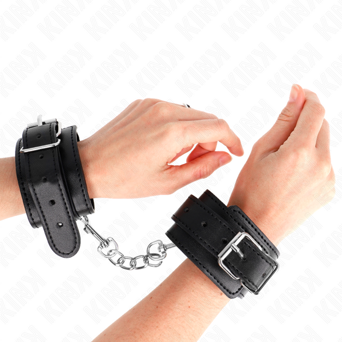 Kink – Dünne Handgelenkfesseln Schwarz, verstellbar 21 – 33 cm