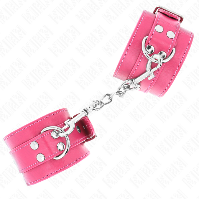 Kink – Polsboeien Framboosroze Met Framboosroze Voering Verstelbaar 20 – 28 Cm X 5.5 Cm