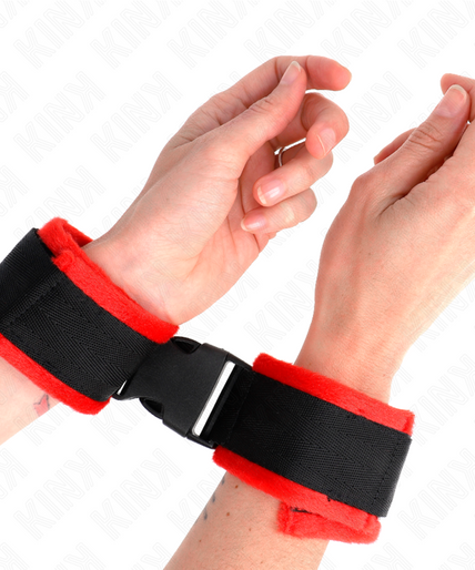 KINK - NYLON BIND HOOK&LOOP WRIST RESTRAINTS BLACK MODEL 1 AJDUSTABLE 25-35 CM X 6 CM