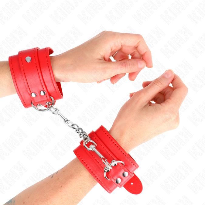 Kink – Simple Wrist Restraints Red Adjustable 20 – 23 Cm X 5.5 Cm