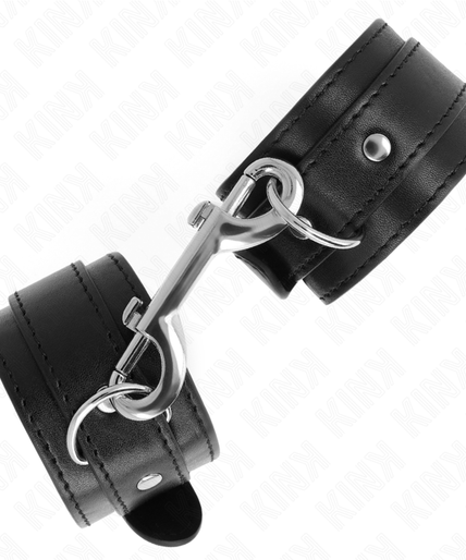 KINK - WRIST RESTRAINTS-SINGLE RIVET ROW BLACK ADJUSTABLE 17-28 CM X 5 CM