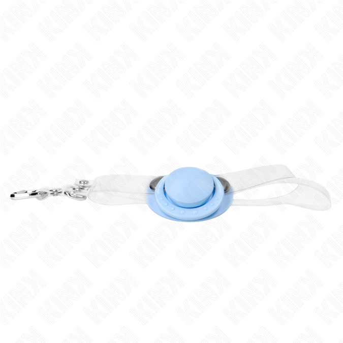 Kink – Lichtblauwe speenvormige gag 5,5 x 4 cm verstelbaar 43 – 60 cm