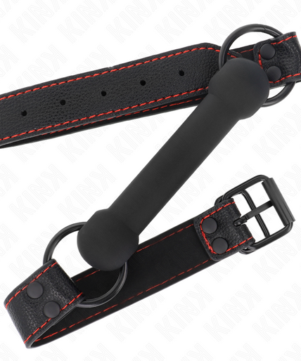 Kink – Botknevel met kunstlederen band zwart verstelbaar 41 – 57 cm