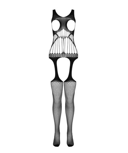 PASSION - BS 106 BODYSTOCKING ZWART EÉN MAAT