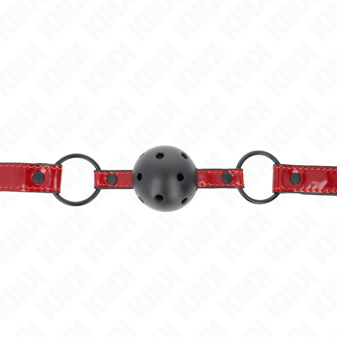 KINK - GLANZEN KUNSTLEDEREN BAL 4,5 CM KNEVEL 63,5 X 2 CM VERSTELBAAR 41 X 59 CM