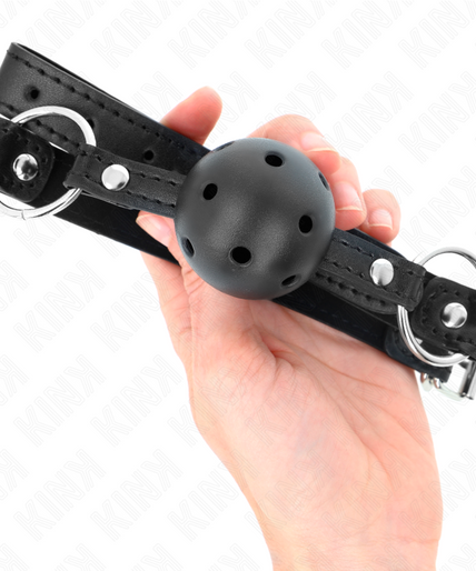 KINK - HOLLOW HARD BLACK BALL 4.5 CM GAG MODEL 1 63.5 X 2 CM