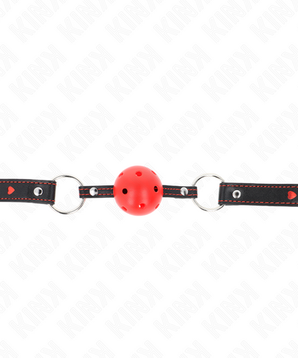 KINK - HOLLOW HARD RED BALL GAG MODEL 2 65 x 2.5 CM