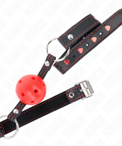 KINK - HOLLOW HARD RED BALL GAG MODEL 2 65 x 2.5 CM