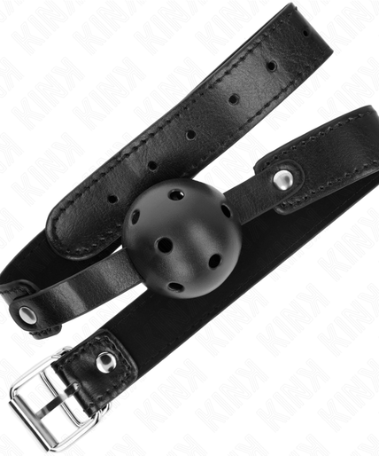 KINK - BLACK BREATHABLE BALL 4.5 CM GAG 65 x 2.5 CM