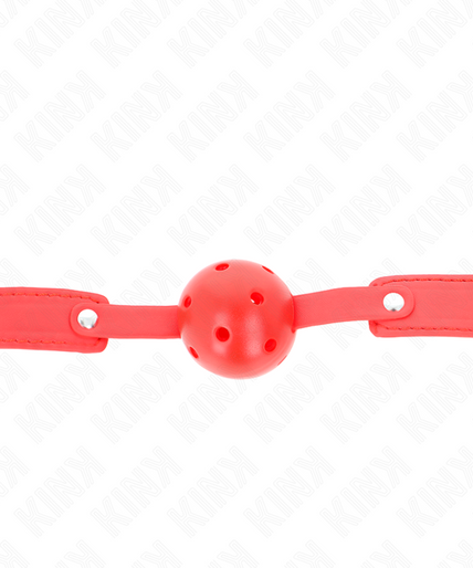 KINK - RED BREATHABLE BALL 4.5 CM GAG 65 x 2.5 CM