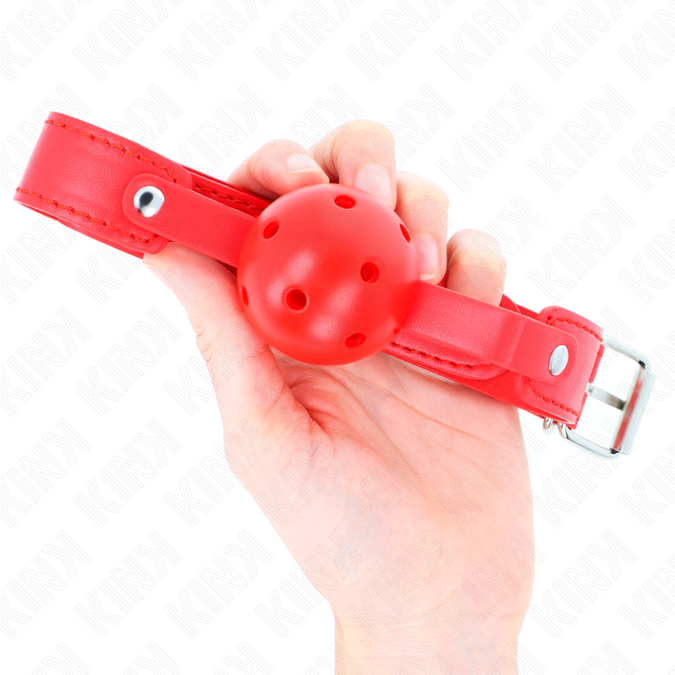 Kink – Rode Ademend Ballenmondstuk 4,5 Cm Gag 65 X 2,5 Cm