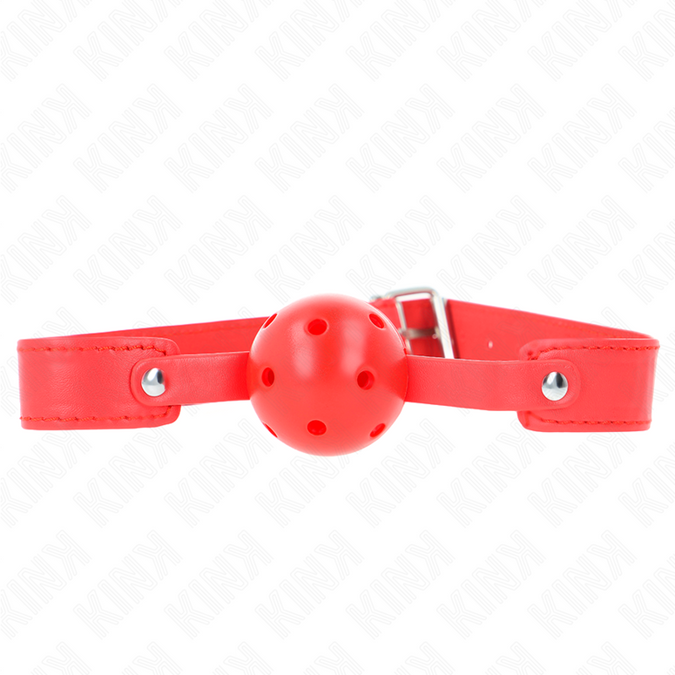 Kink – Rode Ademend Ballenmondstuk 4,5 Cm Gag 65 X 2,5 Cm