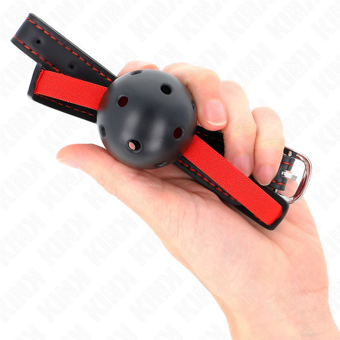 Kink – Harter Hohlmundknebel 4,5 cm mit Elastikband 56 x 1,5 cm