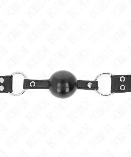 KINK - SOFT AND SOLID BALL 4 CM GAG WITH LEATHERETTE STRAP 62 x 2.5 CM ADJUSTABLE 42-58 CM