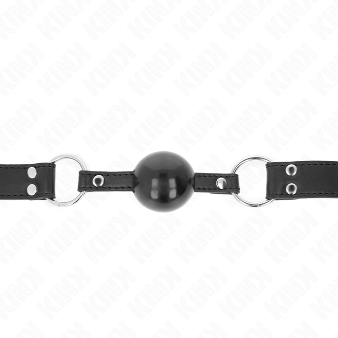 KINK - ZACHTE EN SOLIDE BAL 4 CM KNEVEL MET KUNSTLEDEREN BAND 62 x 2,5 CM VERSTELBAAR 42-58 CM