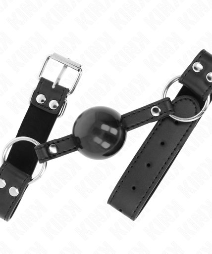 KINK - SOFT AND SOLID BALL 4 CM GAG WITH LEATHERETTE STRAP 62 x 2.5 CM ADJUSTABLE 42-58 CM