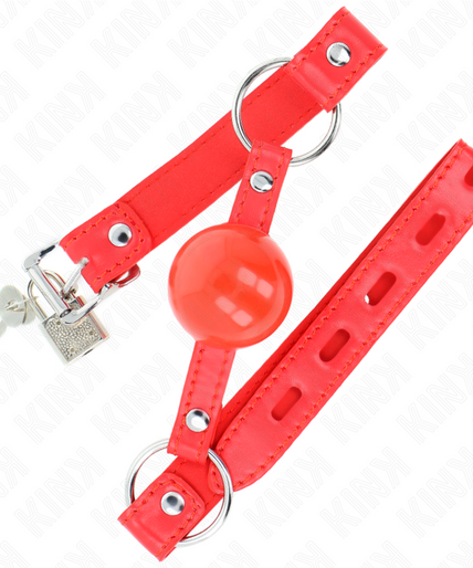 KINK - TPE BALL 4 CM GAG WITH ROJO LOCK 60 x 2 CM