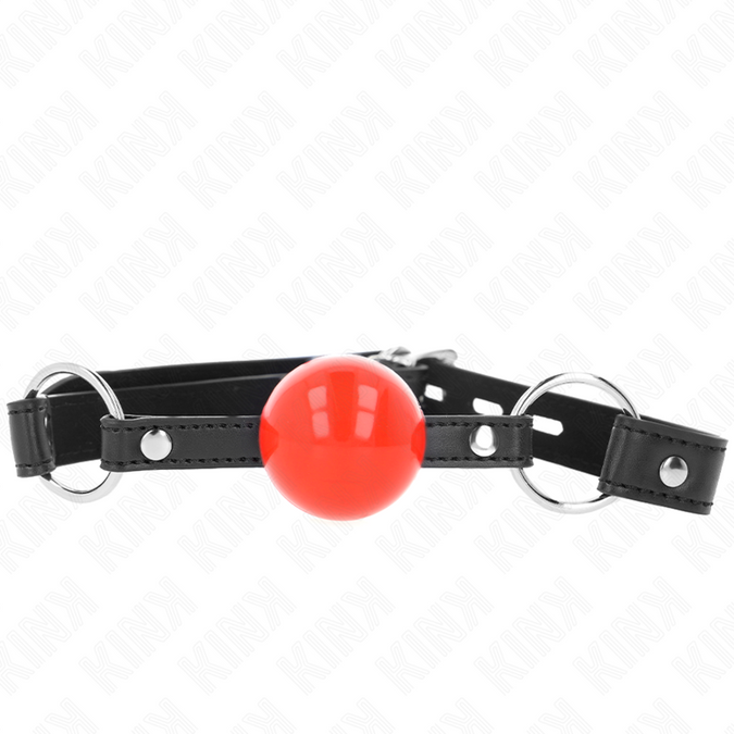 Kink – Ball 4 cm bit met slot rode bal zwarte band 60 x 2 cm