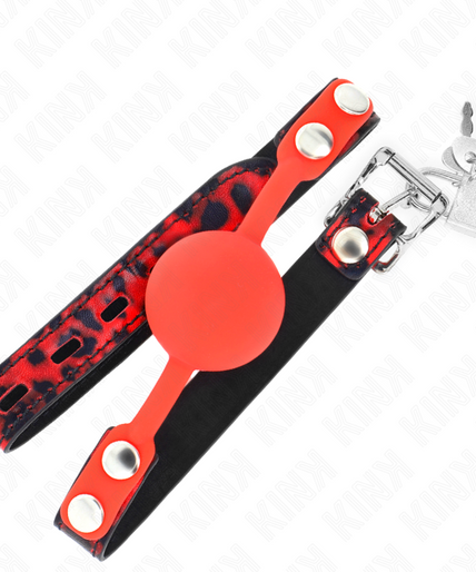 KINK - MODEL 2 SILICONE BALL 4 CM GAG WITH LOCK 60 x 2 CM