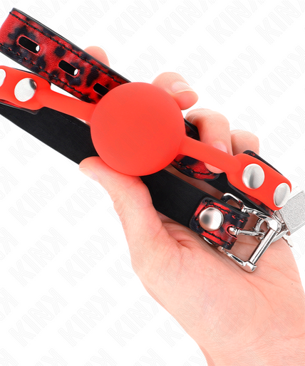 KINK - MODEL 2 SILICONE BALL 4 CM GAG WITH LOCK 60 x 2 CM