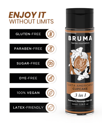 BRUMA - PREMIUM MASSAGE HETE OLIE CUPCAKE 3 IN 1 - 100 ML