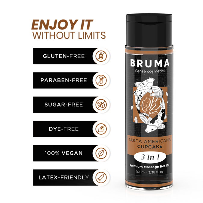 BRUMA - PREMIUM MASSAGE HETE OLIE CUPCAKE 3 IN 1 - 100 ML