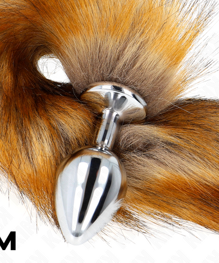 KINK - ANAL PLUG SIZE M 8 X 3.5 CM WITH SYNTHETIC TAIL 40 CM BROWN